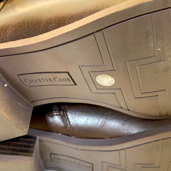 Charter Club Jaimee booties brown ankle boots size 7m - Picture 11 of 11